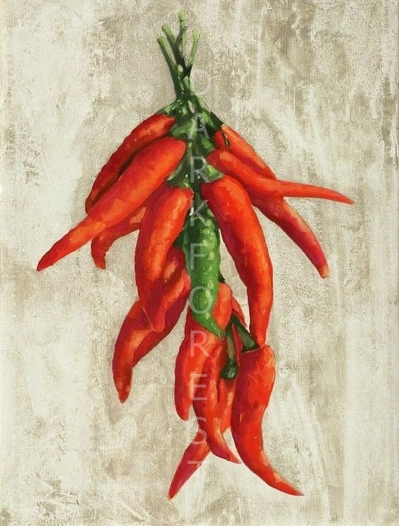 Διακοσμητικό πινακάκι τοίχου- PEPPERS- PKIT-017