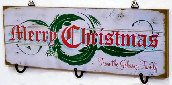 Χριστουγεννιάτικη κρεμάστρα τοίχου- Merry Christmas- KCHR-001