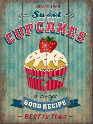 Διακοσμητικό πινακάκι τοίχου- Cupcakes- PKIT-075