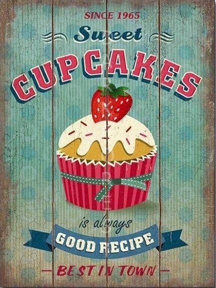 NN-711-38C Διακοσμητικό πινακάκι τοίχου- Cupcakes- PKIT-075