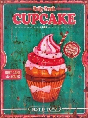 Διακοσμητικό πινακάκι τοίχου- Cupcake- PKIT-040