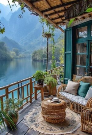 Διακοσμητικό πινακάκι τοίχου- Lake- PSEA-037