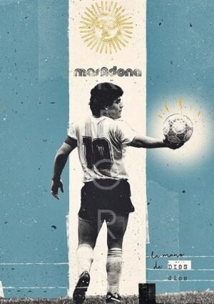 Διακοσμητικό πινακάκι τοίχου- Maradona- PATH-029