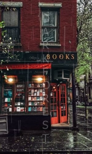 Διακοσμητικό πινακάκι τοίχου- Bookstore- PSEA-040