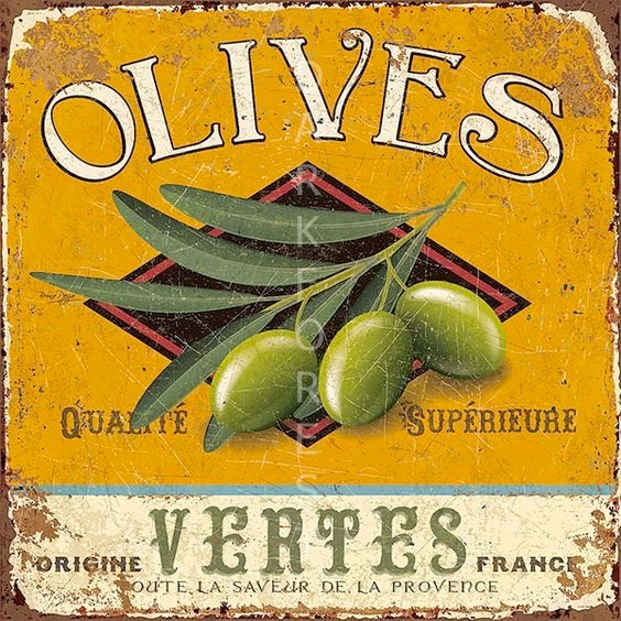 Διακοσμητικό πινακάκι τοίχου- Olives- PKIT-043