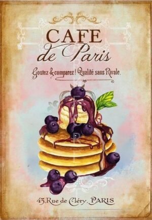Διακοσμητικό πινακάκι τοίχου- Cafe de Paris- PKIT-046
