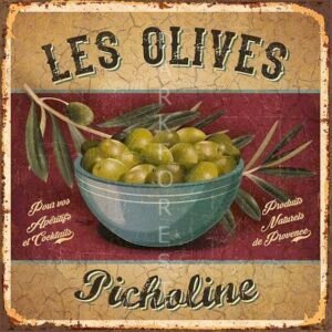 Διακοσμητικό πινακάκι τοίχου- Les olives- PKIT-056