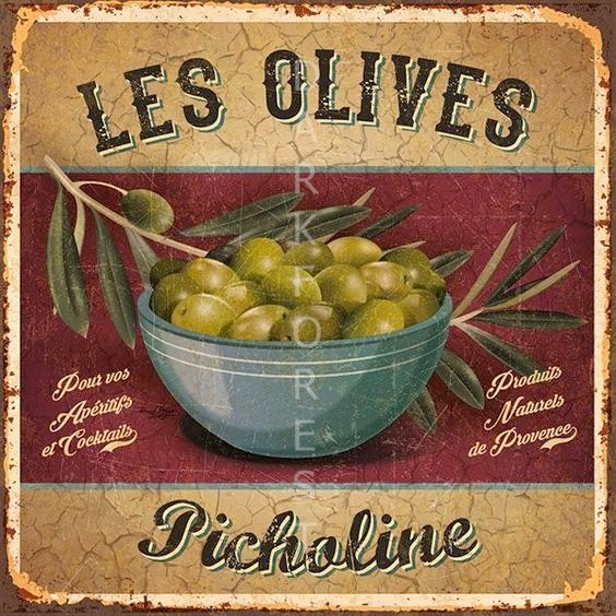 Διακοσμητικό πινακάκι τοίχου- Les olives- PKIT-056