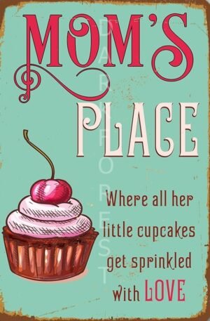 Διακοσμητικό πινακάκι τοίχου- Mom's place- PKIT-069