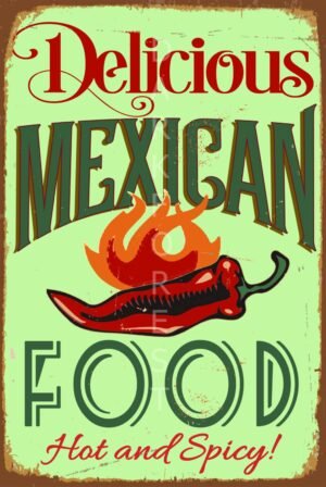 Διακοσμητικό πινακάκι τοίχου- Mexian food- PKIT-066