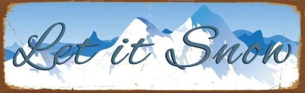 pnk-020 Διακοσμητικό πινακάκι τοίχου- Let it snow- PQUO-022