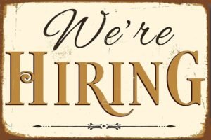 Πινακίδα σήμανσης- We are hiring- PQUO-073