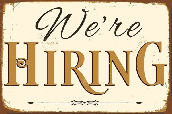 Πινακίδα σήμανσης- We are hiring- PQUO-073
