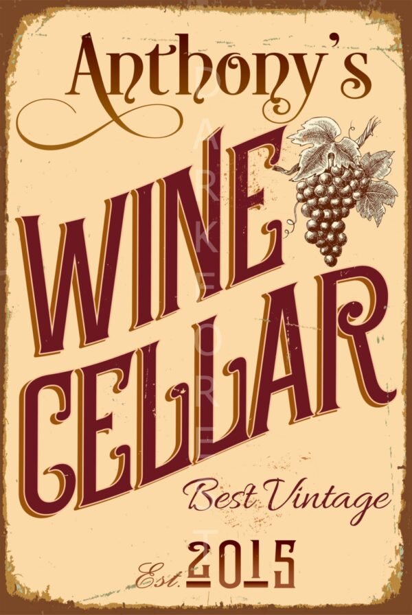 Διακοσμητικό πινακάκι τοίχου- Wine Cellar- PQUO-063