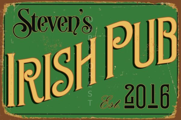 Διακοσμητικό πινακάκι τοίχου- Irish Pub- PQUO-065