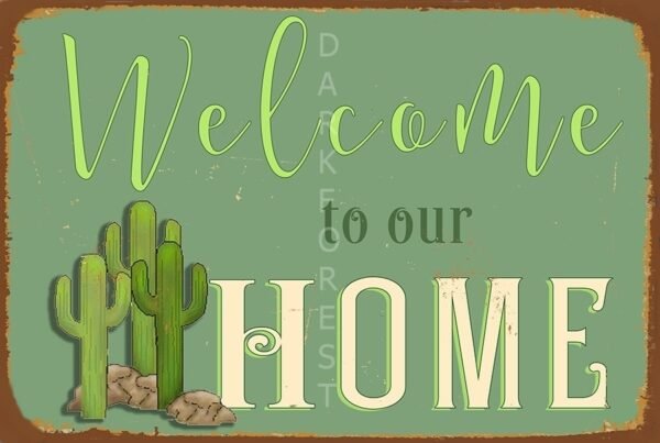 Διακοσμητικό πινακάκι τοίχου- Welcome- PQUO-048