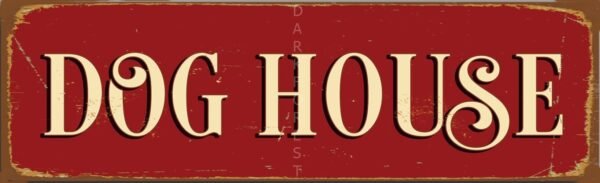 Διακοσμητικό πινακάκι τοίχου- Dog House- PQUO-040