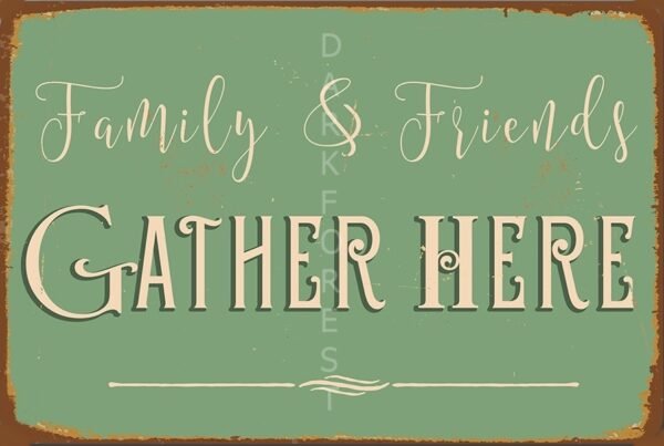 pnk-045 Διακοσμητικό πινακάκι τοίχου- Family&Friends- PQUO-042