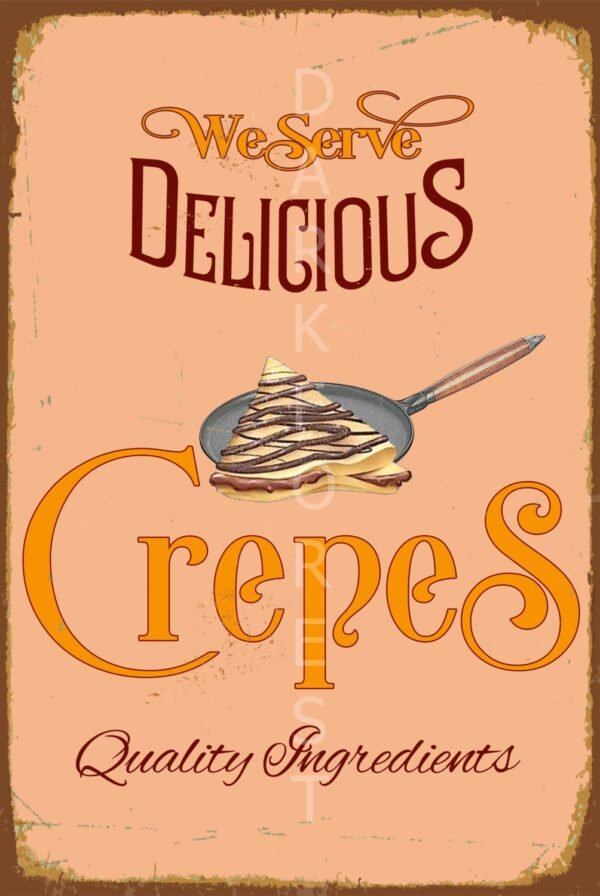 Διακοσμητικό πινακάκι τοίχου-  Delicious Crepes- PQUO-044