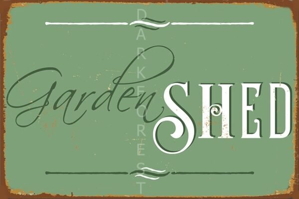 Διακοσμητικό πινακάκι τοίχου- Garden Shed- PQUO-045