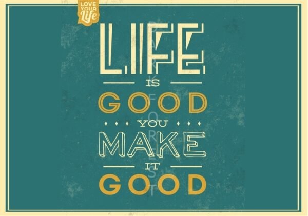 pnk-055 Διακοσμητικό πινακάκι τοίχου- Life is good- PQUO-034