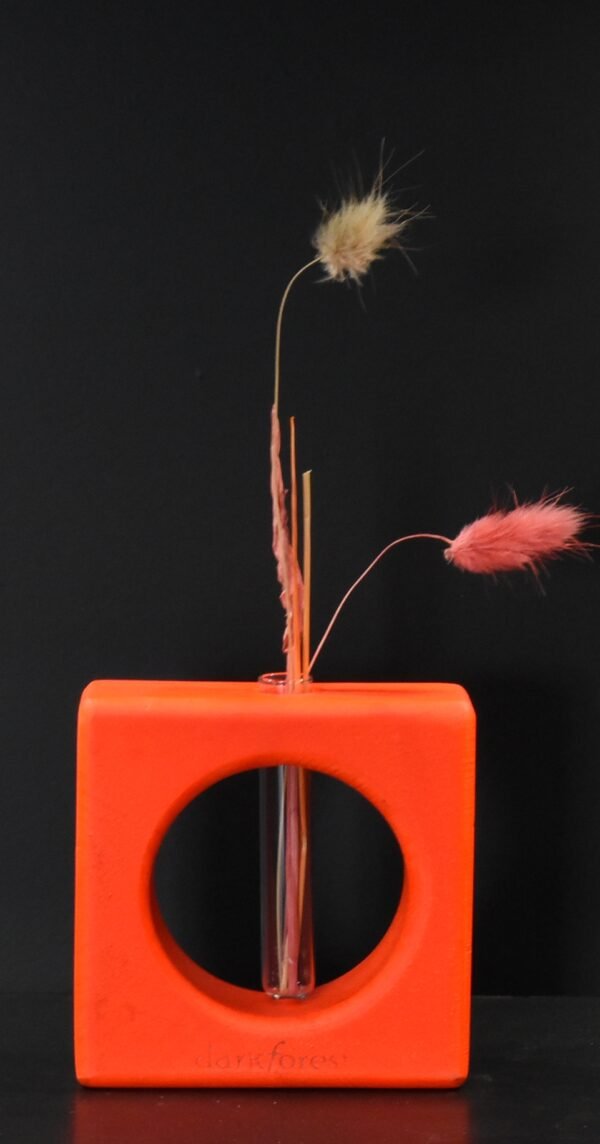 DSC_0063 Τετράγωνος καλλιεργητής με γεωμετρικά σχέδια- Πορτοκαλί ΙΙ- TKA-NORA