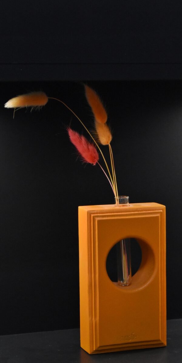 Ορθογώνιος καλλιεργητής με γεωμετρικά σχέδια- Πορτοκαλί- OKA-ORAA