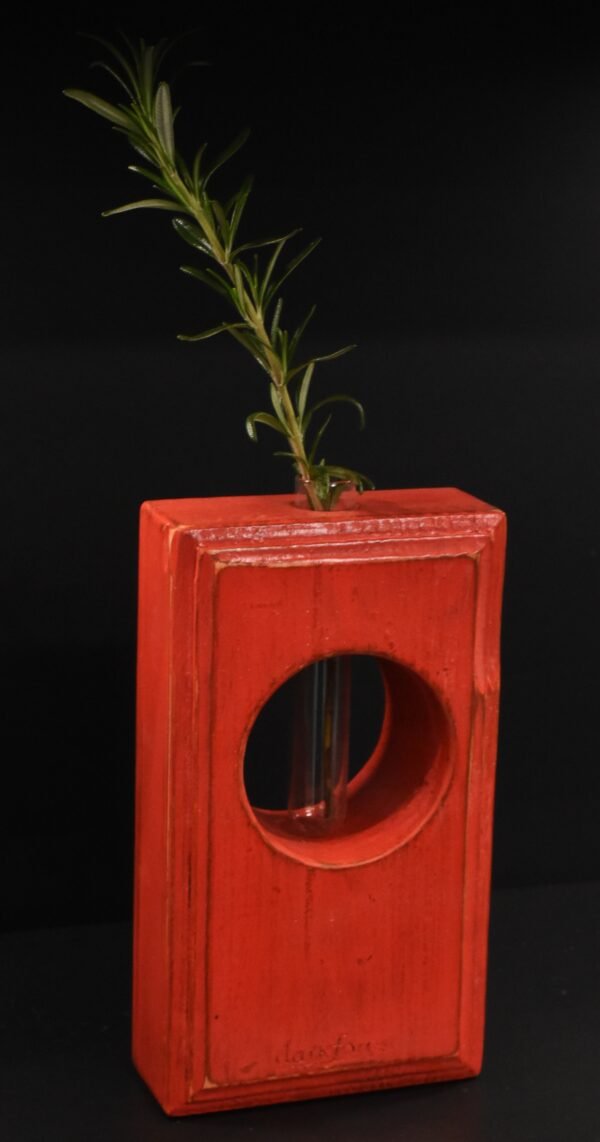 Ορθογώνιος καλλιεργητής με γεωμετρικά σχέδια- Κόκκινο- OKA-REDP