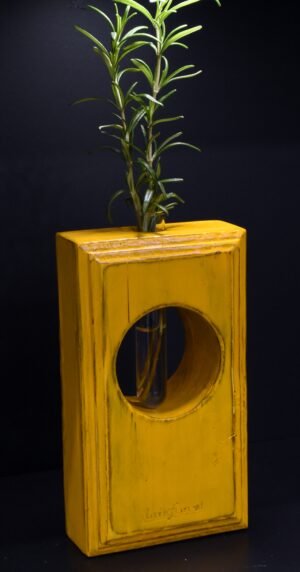 Ορθογώνιος καλλιεργητής με γεωμετρικά σχέδια- Κίτρινο- OKA-YELP