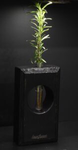 Ορθογώνιος καλλιεργητής με γεωμετρικά σχέδια- Μαύρο- OKA-BLAP