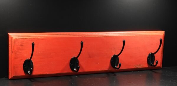 Κρεμάστρα με μεταλλικά άγκιστρα- Κόκκινο- KRM4-REDP