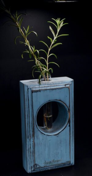 Ορθογώνιος καλλιεργητής με γεωμετρικά σχέδια- Μπλε- OKA-BLUP