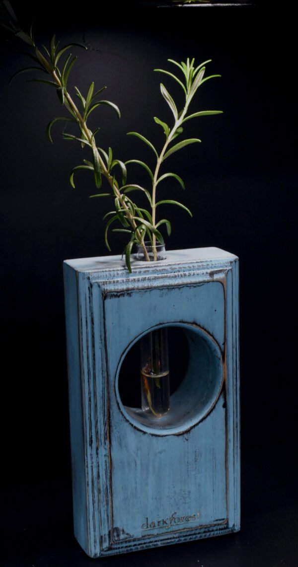 Ορθογώνιος καλλιεργητής με γεωμετρικά σχέδια- Μπλε- OKA-BLUP